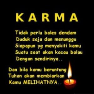 Dp bbm kata kata keren tentang karma
