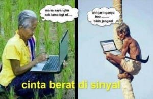 Meme kesal sinyal lemot