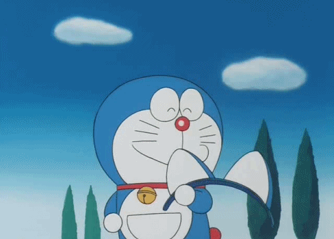 Animasi bergerak doraemon lucu