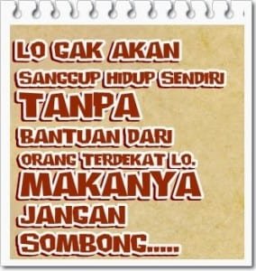 Dp bbm kata sindiran buat orang sombong