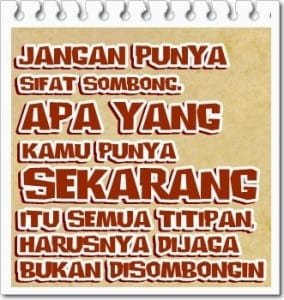 Dp bbm kata sindiran untuk orang sombong